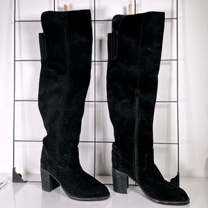 JEFFREY CAMPBELL OVER THE KNEE LEATHER BOOTS SIZE 8
